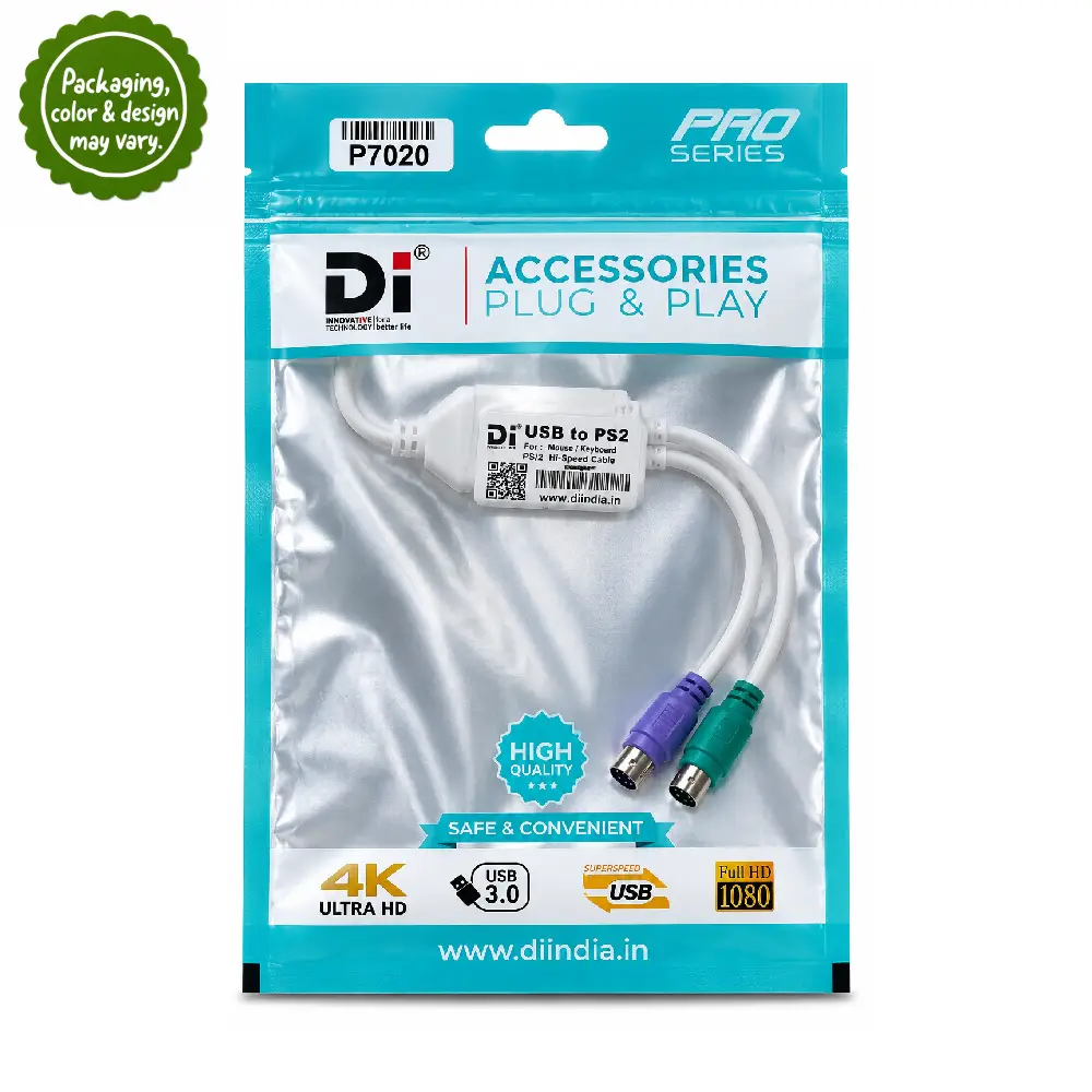 DI PS2 To USB Cable Converter (Male To Female)